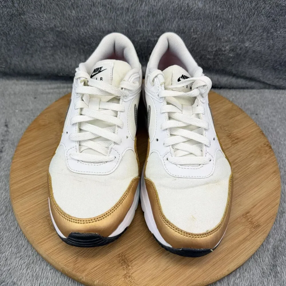 Nike Air Max SC Shoes Womens Size 9.5 White Gold Silver Sneakers CW4554-107